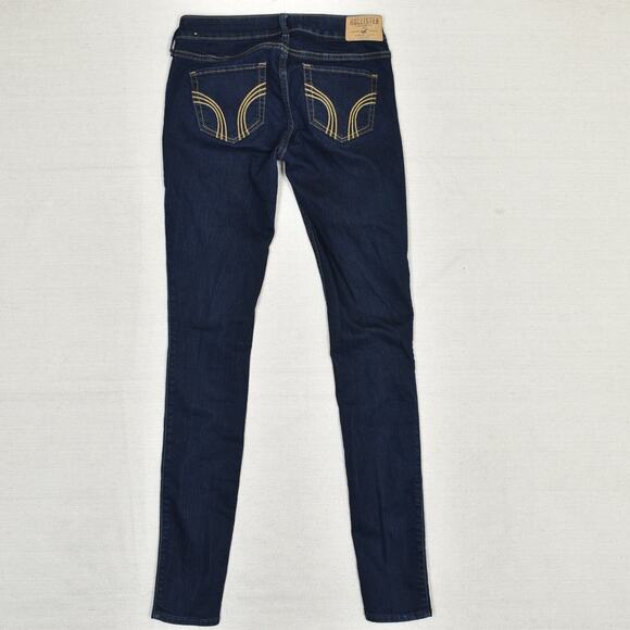 Hollister Women's Cotton Blend Blue Size 0R 24/31 Super Skinny Jeans Zip Solid - Picture 3 of 8